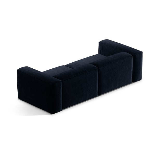 Ciemnoniebieska sztruksowa sofa 264 cm Bergamo – Cosmopolitan Design-image-4
