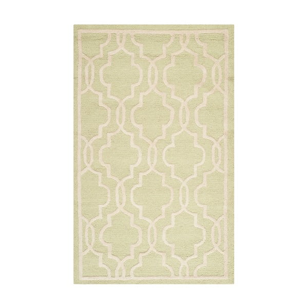 Jasnozielony dywan wełniany Safavieh Elle, 91x152 cm