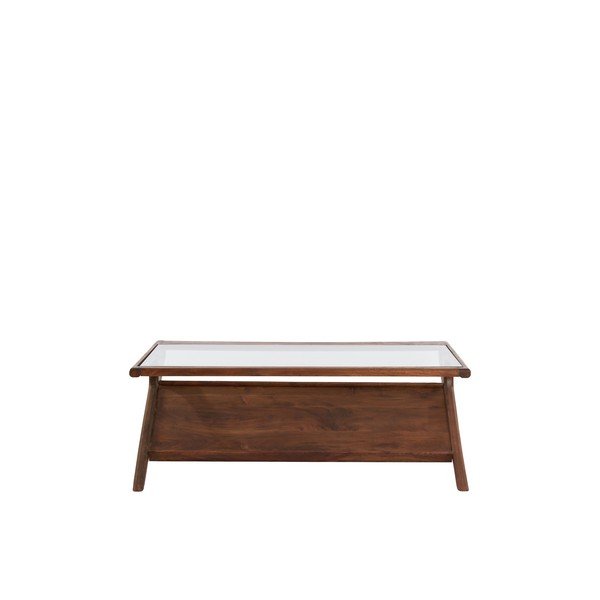 Stolik ze szklanym blatem w naturalnym kolorze 70x112 cm Yuki – Light & Living-image-2