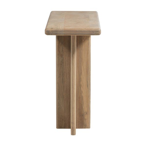 Konsola z litego drewna mango w jasnym naturalnym kolorze 40x80 cm Ato – WOOOD-image-3