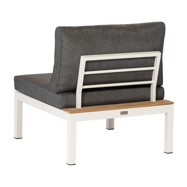 Szary metalowy fotel ogrodowy La Vida – Exotan-image-1