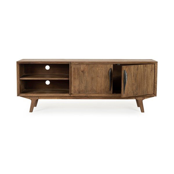 Szafka pod TV z litego drewna mango w naturalnym kolorze 152x55x40 cm Sherman – Bizzotto-image-3
