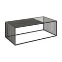 Czarny stolik ze szklanym blatem 60x120 cm Strington – Actona