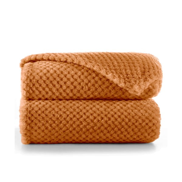 Ciemnopomarańczowy koc z mikrowłókna DecoKing Henry, 220x240 cm-image-2