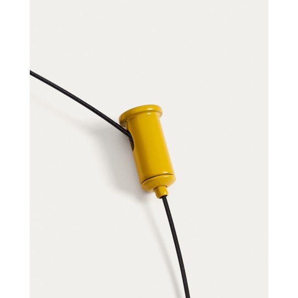 Żółta lampa wisząca LED ze ściemniaczem z metalowym kloszem ø 16 cm Porte – Kave Home-image-3