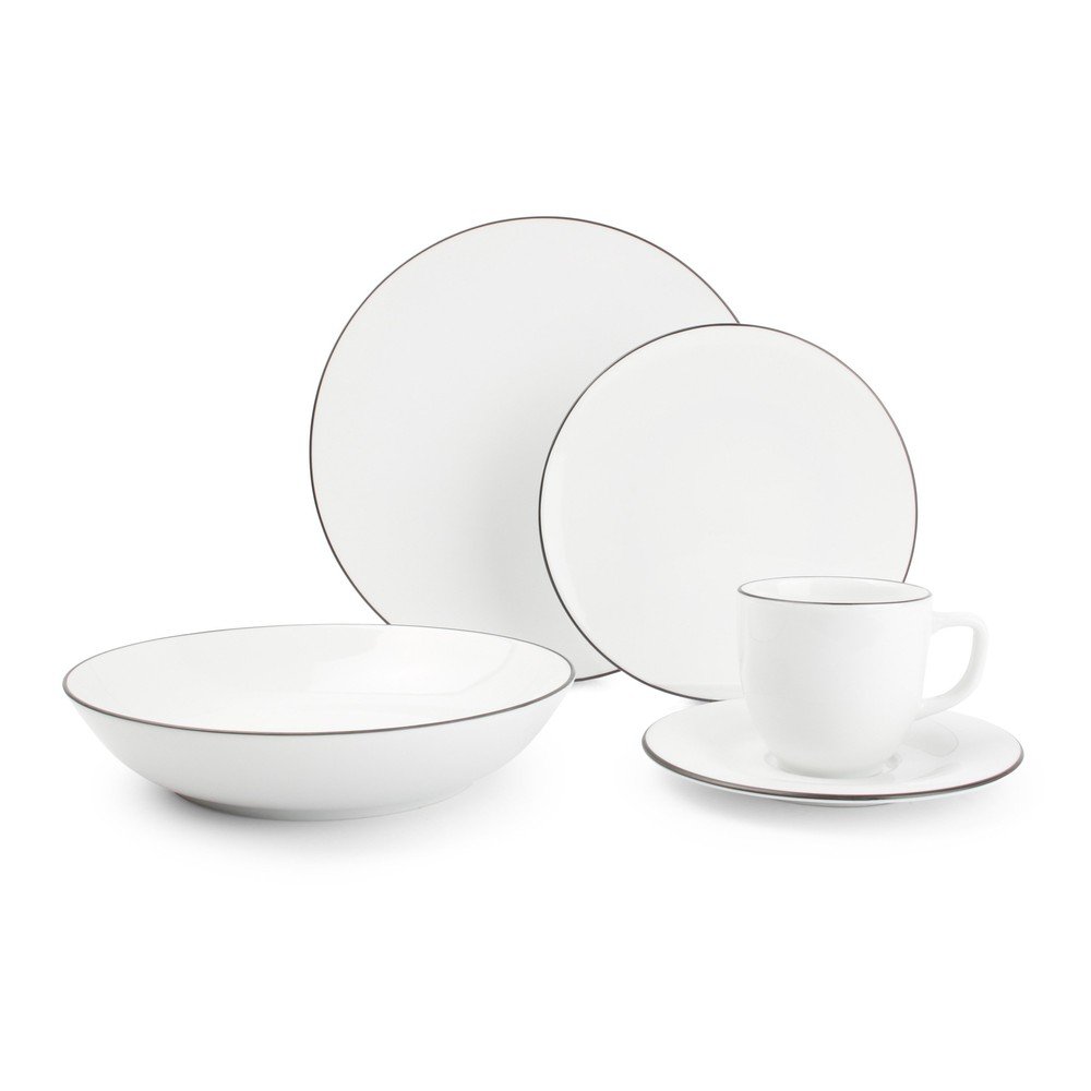Porcelanowy zestaw talerzy 20 szt. dla 4 osób Puro – Salt&Pepper