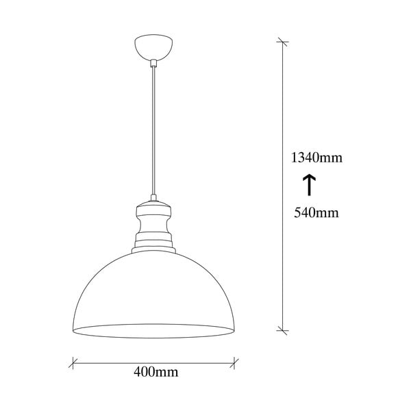 Lampa wisząca w kolorze złota z metalowym kloszem ø 40 cm Vamp – Opviq lights-image-4
