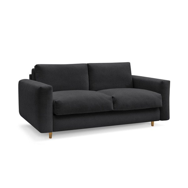 Czarna sofa do spania/rozkładana 200 cm Cocoone – Bobochic Paris-image-2