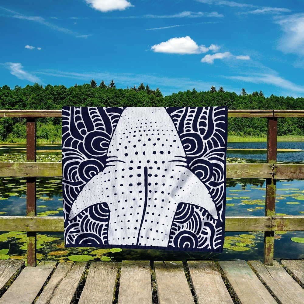 Ciemnoniebieski ręcznik plażowy 90x180 cm Shark – DecoKing (zdjęcie 7)