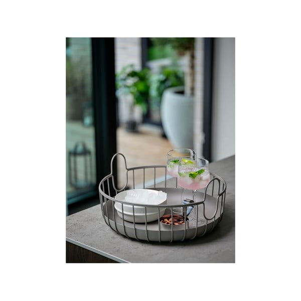 Metalowy koszyk druciany ø 38x18 cm Inu – Zone-image-2