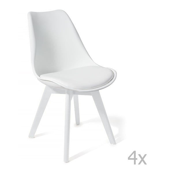 Zestaw 4 białych krzeseł Tomasucci Kiki Evo