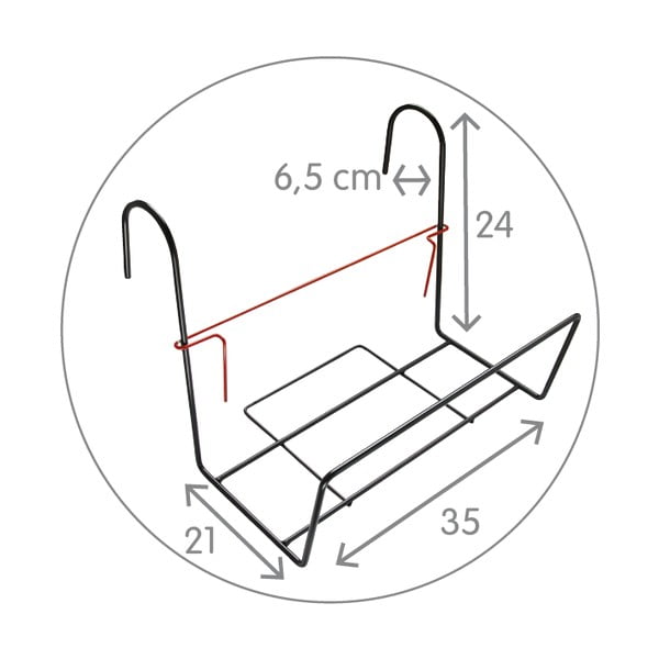 Czarny metalowy uchwyt na doniczkę Plastia Siestino-image-1