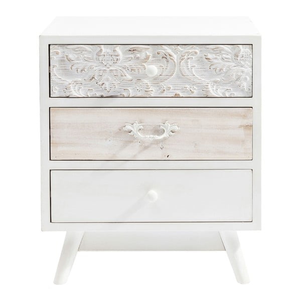 Biała komoda z 3 szufladami Kare Design Sweet Home