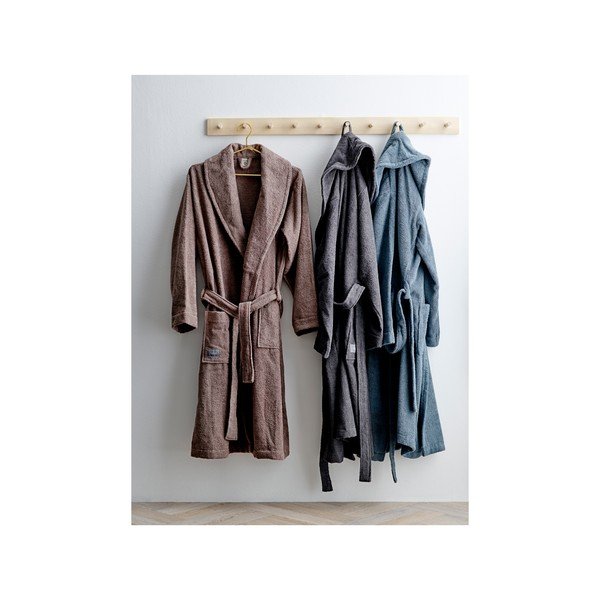 Szary szlafrok z bawełny organicznej rozmiar L/XL − Södahl-image-3