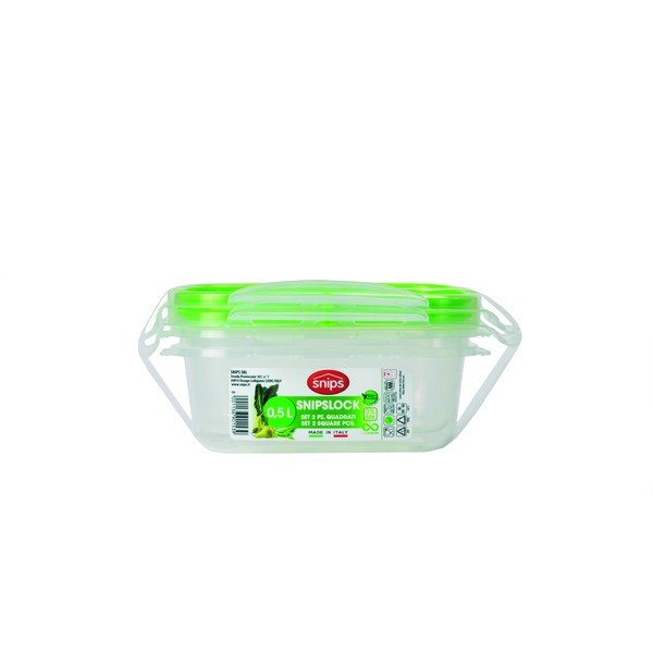Zestaw 2 pojemników na żywność Snips, 0,5 l-image-4