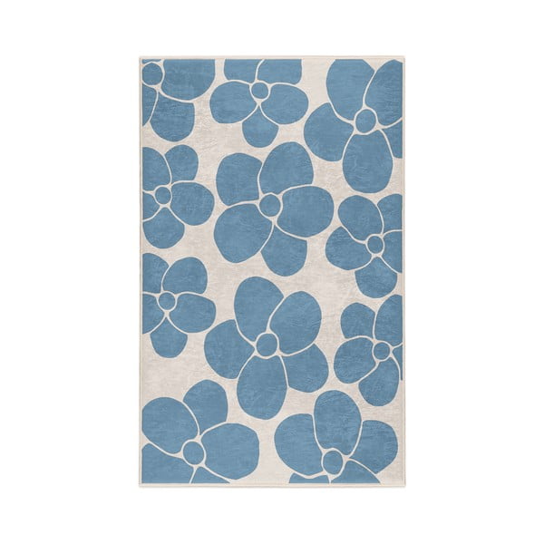 Niebieski dywan odpowiedni do prania 80x150 cm Blue Meadow – Mila Home