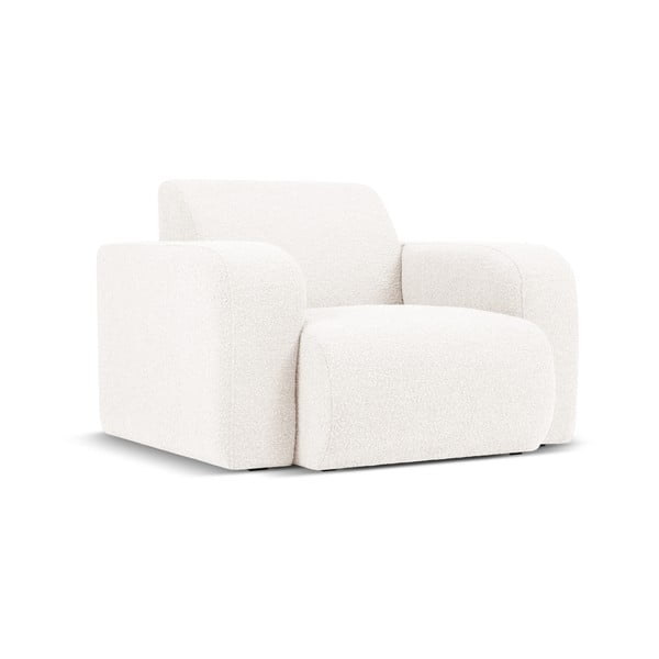 Biały fotel z materiału bouclé Molino – Micadoni Home