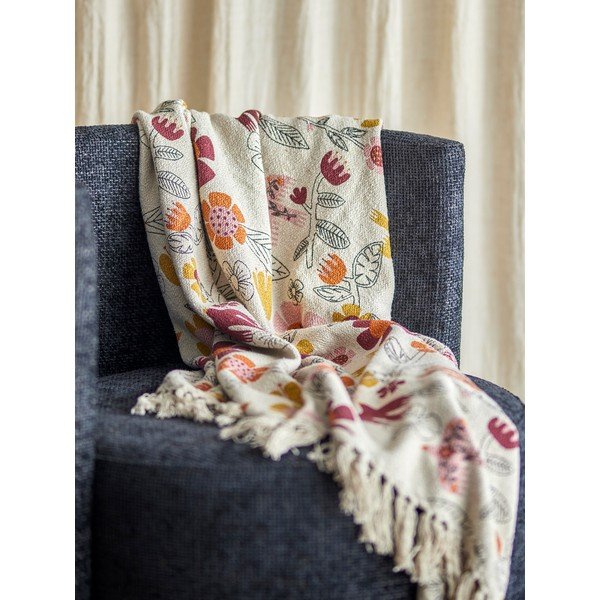 Koc z mieszanki bawełny 130x160 cm Vivielle – Bloomingville-image-1