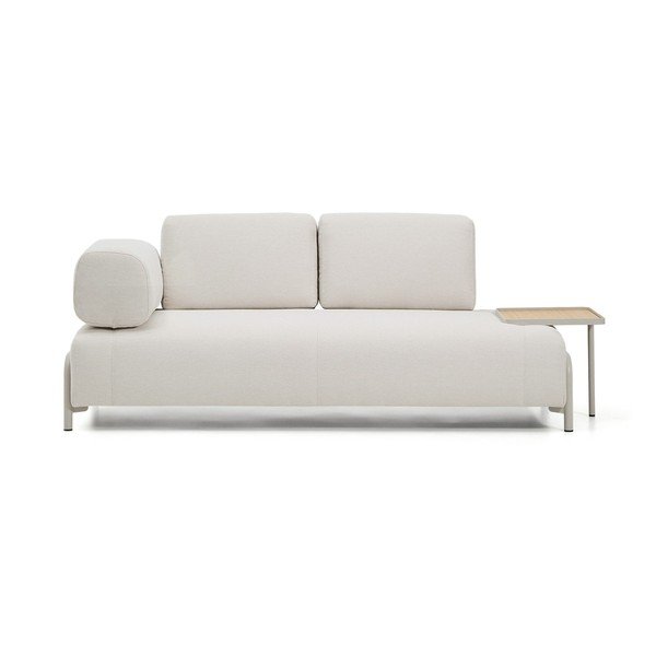 Beżowa sofa modułowa z tkaniny szenilowej 220 cm Compo – Kave Home
