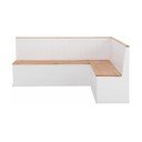 Biała ławka narożna z litego drewna sosnowego Støraa Silas