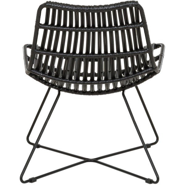 Czarny fotel ze sztucznego rattanu Costa – Westwing Collection-image-4