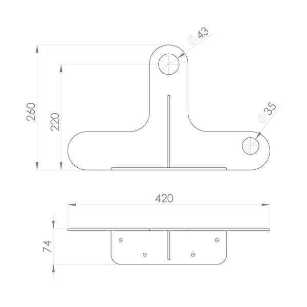 Czarny stalowy wiszący stelaż pod umywalkę 42x7 cm Tetris – Sapho-image-4