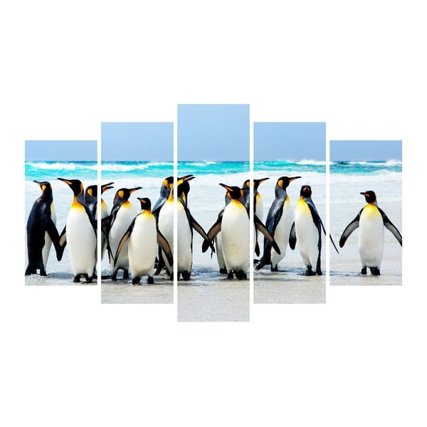 Wieloczęściowy obraz na płótnie Animal Penguins