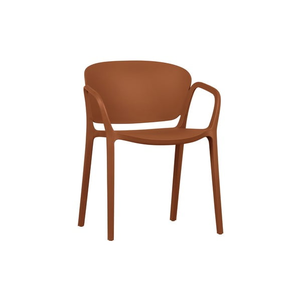 Ceglaste plastikowe krzesło Bent – WOOOD