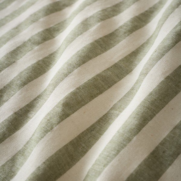 Zielona pościel dwuosobowa 3-częściowa 230x220 cm Cotton Rich Woven Stripe – Pineapple Elephant-image-4