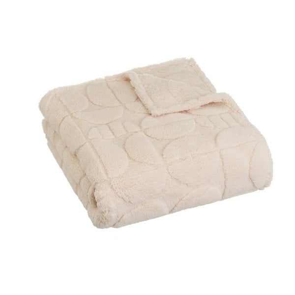 Beżowy koc z mikropluszu 130x160 cm Mid Century – Casa Selección