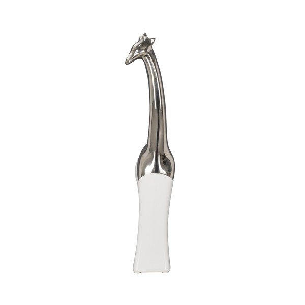 Biała ceramiczna figurka dekoracyjna Mauro Ferretti Giraffa, wysokość 35 cm-image-1