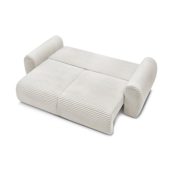 Kremowa sztruksowa rozkładana sofa 257 cm Lucien – Bobochic Paris-image-4