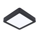 Czarna lampa sufitowa LED 16x16 cm FUEVA 5 – EGLO