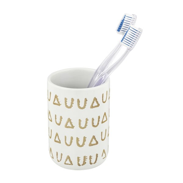 Beżowy ceramiczny kubek na szczoteczki do zębów Avila – Wenko-image-2