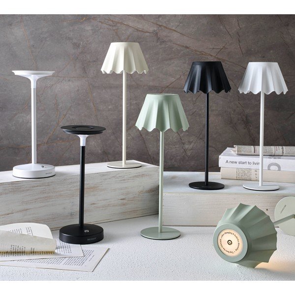 Jasnozielona metalowa lampa stołowa LED ze ściemniaczem (wysokość 36 cm) – Brandani-image-1