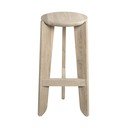 Hoker z litego drewna dębowego w naturalnym kolorze (wysokość siedziska 75 cm) Eli – Blomus