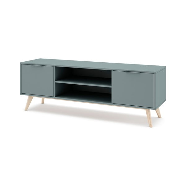 Szarozielona szafka pod TV 140x53x40 cm Pisco – Marckeric-image-2