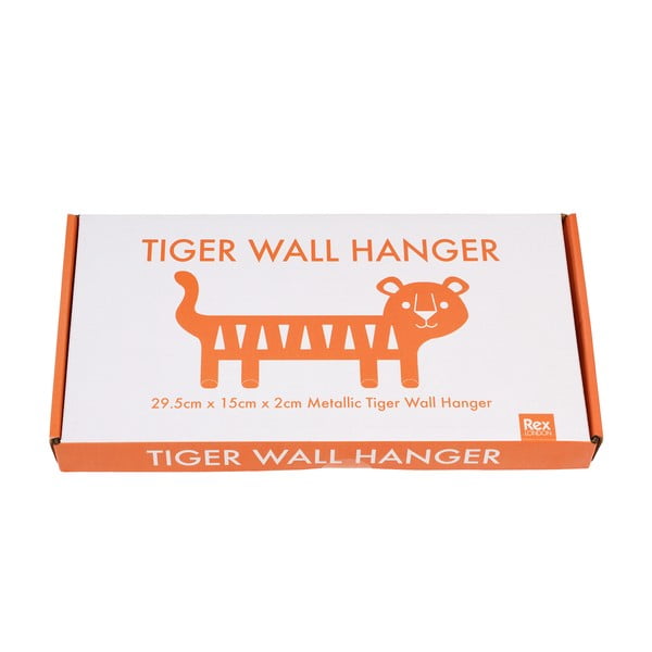 Pomarańczowy metalowy dziecięcy wieszak ścienny Tiger – Rex London-image-2