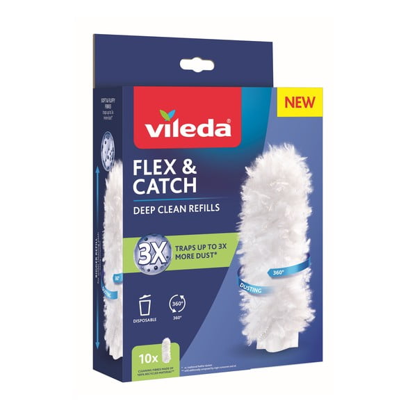 Zestaw zapasowych końcówek do miotełki do kurzu 10 szt. Flex&Catch – Vileda