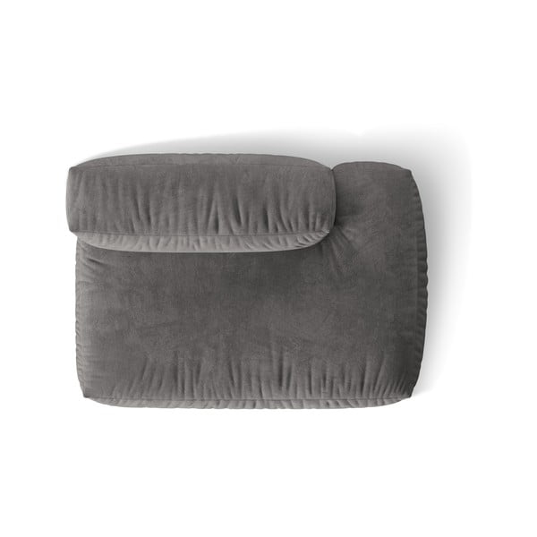 Szary aksamitny moduł sofy (prawostronny) Martina – Micadoni -image-3