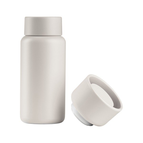 Beżowy kubek termiczny ze stali nierdzewnej 400 ml Singles – Zone