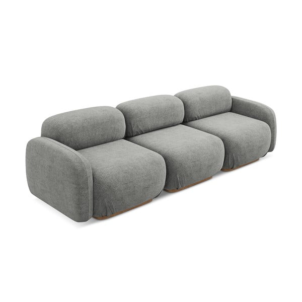 Szara sofa modułowa z materiału bouclé 270 cm Ailani – Makamii-image-2