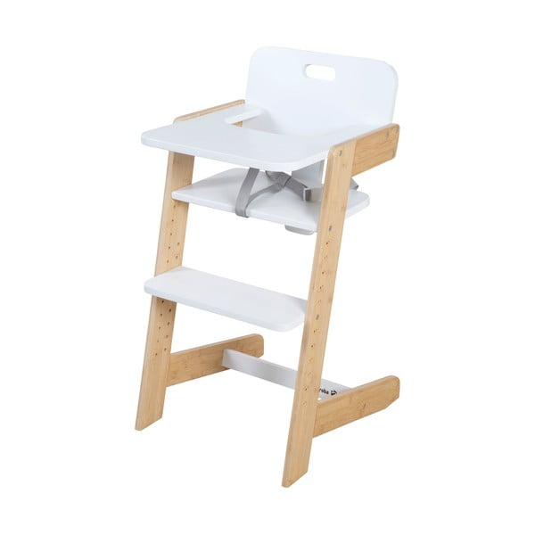 Białe krzesełko do karmienia Nature UP – Roba