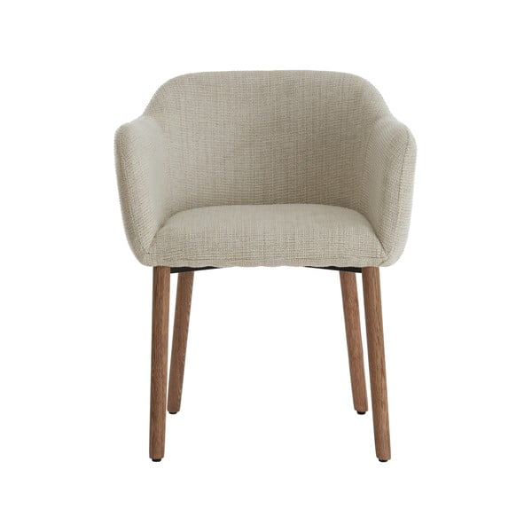 Beżowe tapicerowane fotele jadalniane zestaw z podłokietnikami 2 szt. Blaine – Light & Living-image-2