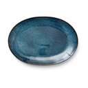 Czarno-niebieski kamionkowy talerz Gastro Dark Blue/Black – Bitz