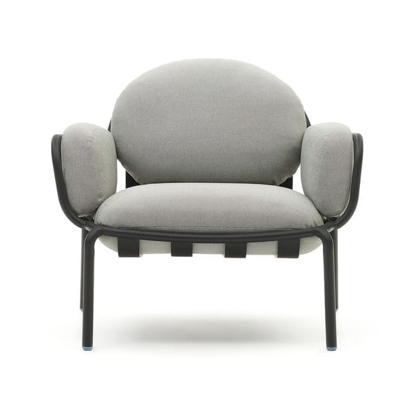 Szary metalowy fotel ogrodowy Joncols – Kave Home-image-1