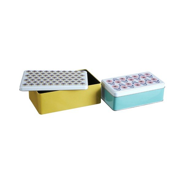 Dekoracyjne metalowe pojemniki z pokrywką zestaw 2 szt. Joni – Premier Housewares-image-4