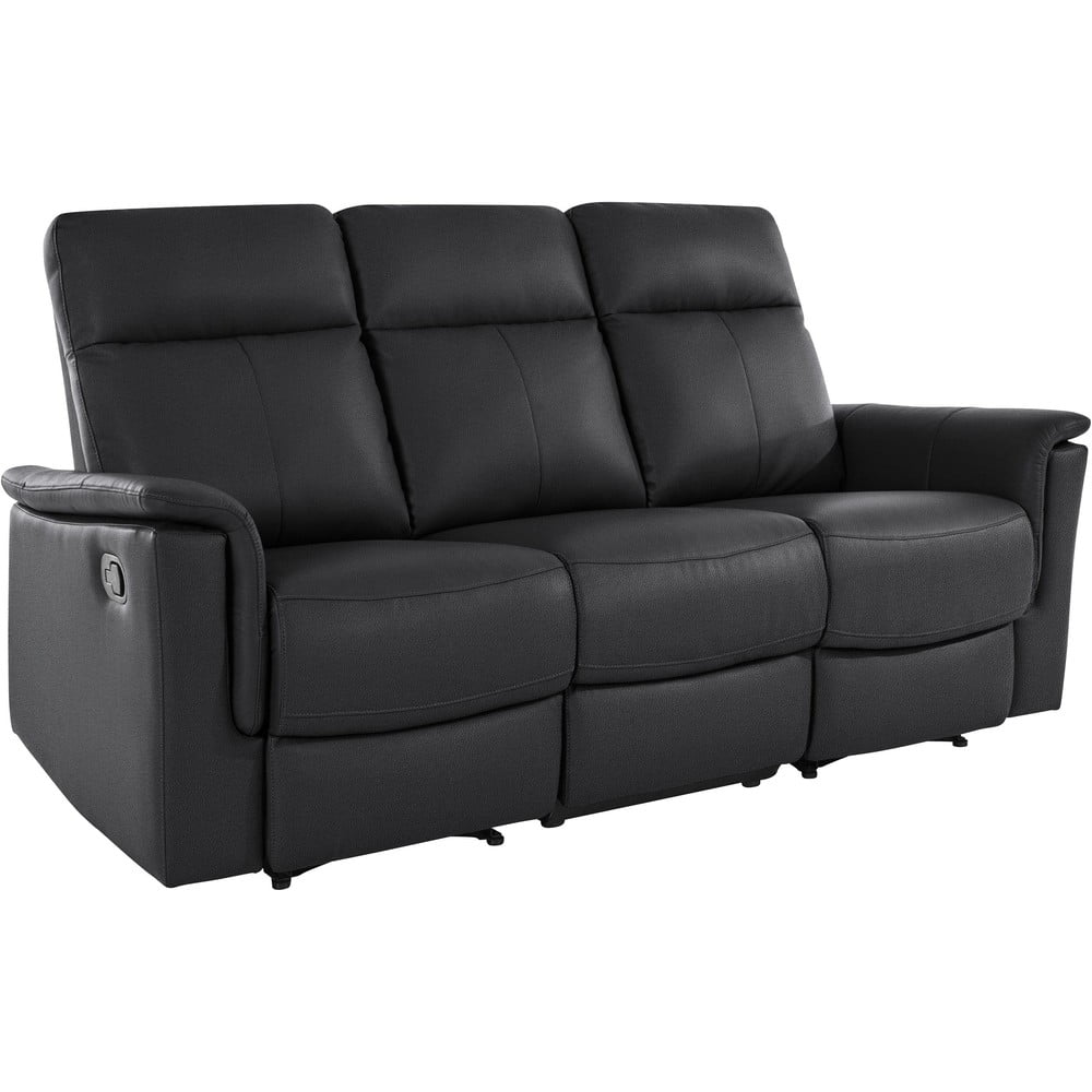 Czarna skórzana sofa 197 cm Southbrook – Støraa (zdjęcie 3)