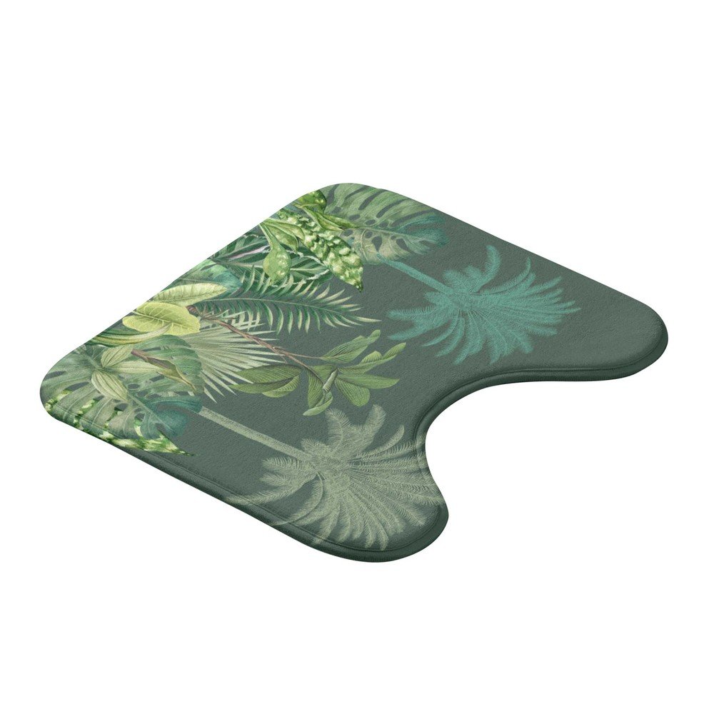 Zielony tekstylny dywanik łazienkowy do WC 45x45 cm Vagabonde – douceur d'intérieur (zdjęcie 4)