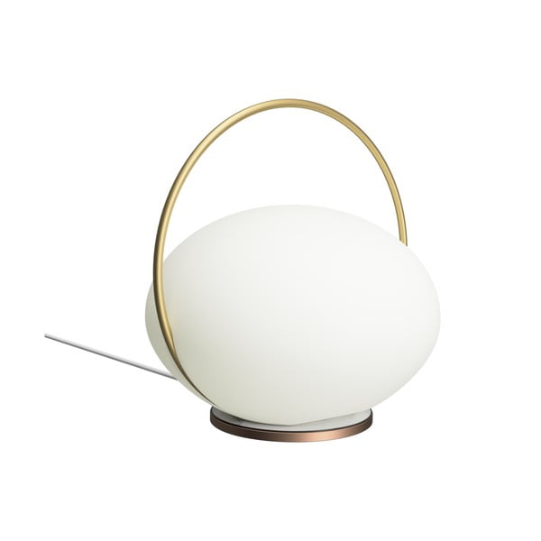 Lampa stołowa LED w biało-złotym kolorze (wysokość 19 cm) Orbit – UMAGE